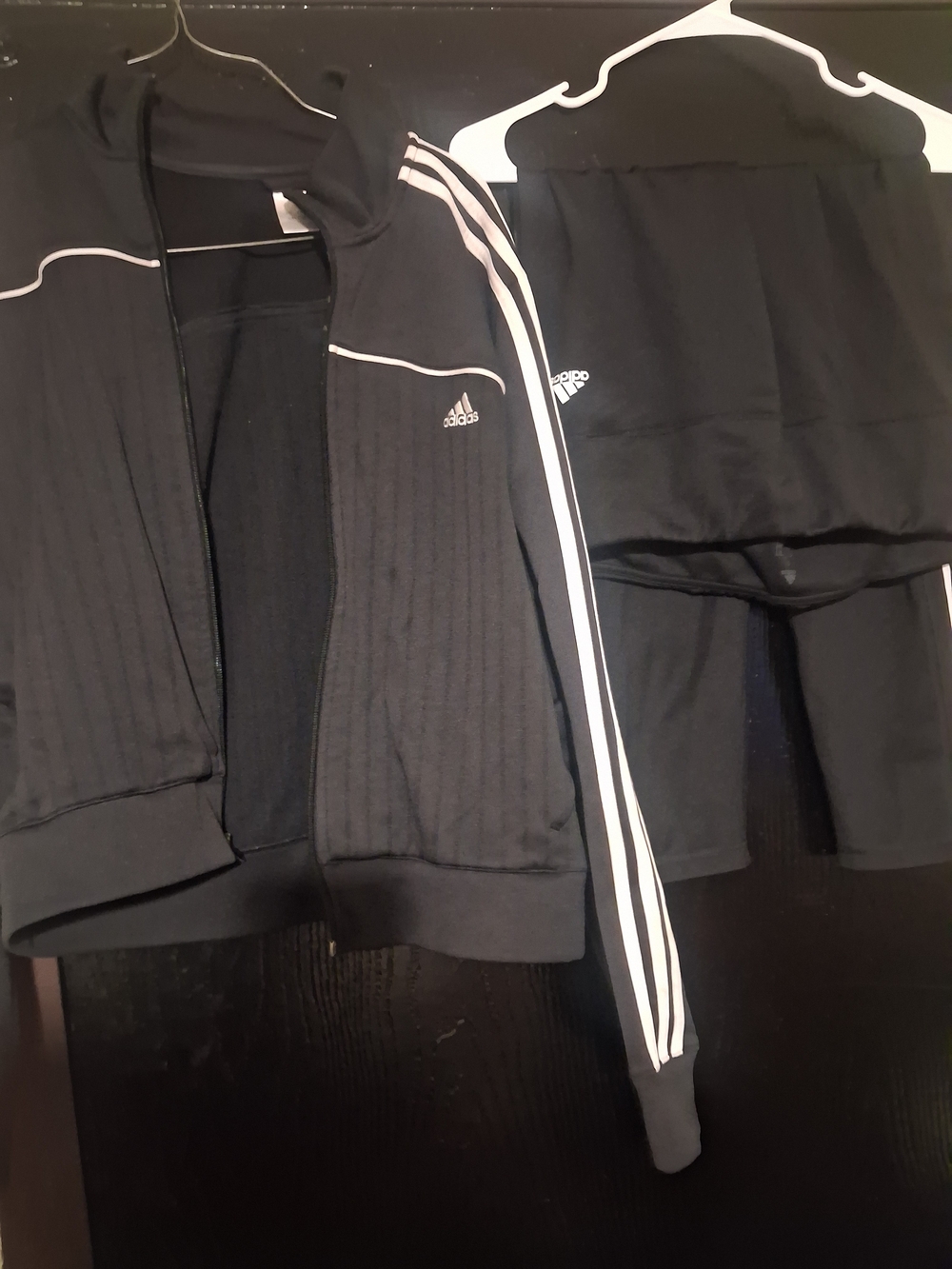 adidaswomen Black Track Jacket Size L and Leggings Size Xl